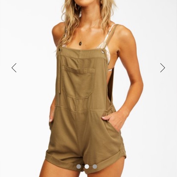Billabong Pants - “Wild pursuit” Billabong Olive/taupe colored romper